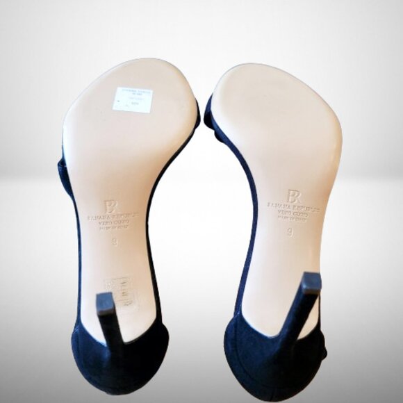 BANANA REPUBLIC ITALIAN CRAFED TERRAZZO SUEDE HIGH-HEEL SANDAL - SIZE 9 - Picture 7 of 12